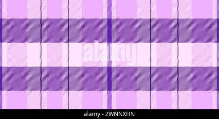 Scenery fabric vector textile, halftone plaid pattern check. Brand texture seamless tartan background in purple and violet color. Stock Vector