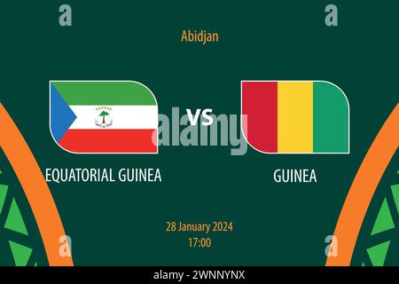 Equatorial Guinea Vs Guinea Football Scoreboard Broadcast Template For ...