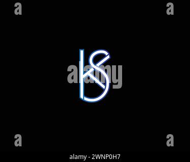 creative letter KS logo design vector template Stock Vector