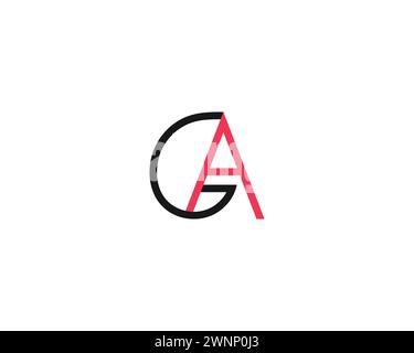 creative letter GA logo design vector template Stock Vector