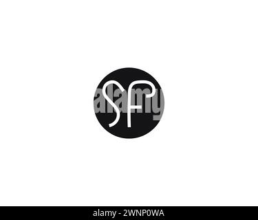 creative letter SF logo design vector template Stock Vector