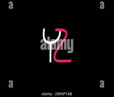 initial letter YZ logo design vector template Stock Vector