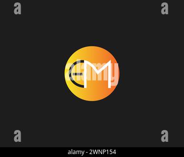 creative letter EM logo design vector template Stock Vector
