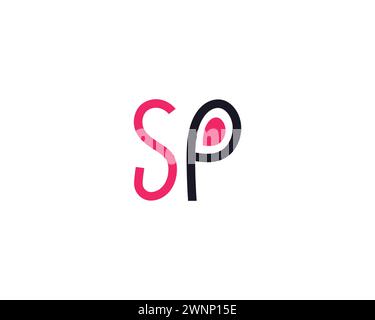 creative letter SP logo design vector template Stock Vector