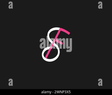 Initial letter SF logo design vector template Stock Vector