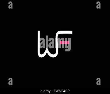creative letter WF logo design vector template Stock Vector