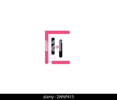 creative letter EH logo design vector template Stock Vector