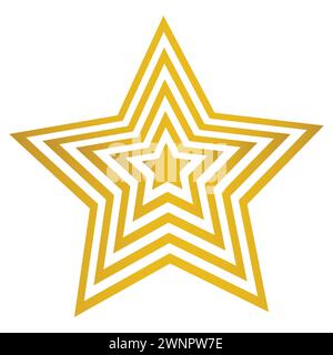 golden star on white background Stock Vector