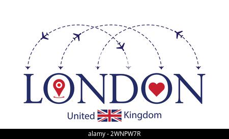 London tourism vacation concept vector illustration Stock Vector