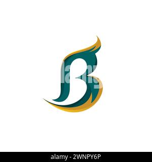 B Abstract Logo. Letter B Initial Logo Design Stock Vector