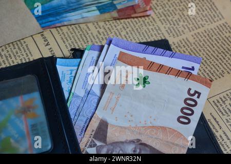 4 September 2023,Photo of the Indonesian state currency with various nominal. Wonosobo, Indonesia Stock Photo