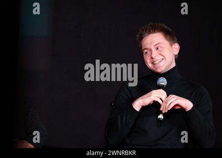 Schauspieler Thibaud Dooms Belgien bei der Präsentation der European Shooting Stars 2024 während der 74. Internationalen Filmfestspiele Berlin. / Actor Thibaud Dooms Belgium at the European Shooting Stars presentation 2024 during the 74th Berlin International Film Festival. snapshot-photography/K.M.Krause *** Actor Thibaud Dooms Belgium at the European Shooting Stars presentation 2024 during the 74th Berlin International Film Festival Actor Thibaud Dooms Belgium at the European Shooting Stars presentation 2024 during the 74th Berlin International Film Festival snapshot photography K M Krause Stock Photo