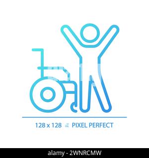 Patient recovery gradient linear vector icon Stock Vector