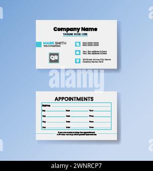 Appointment Card  Remainder Card  Business Card Visiting Card Stock Vector