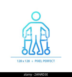 Cerebral palsy gradient linear vector icon Stock Vector