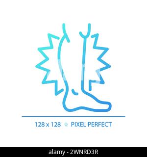 Leg cramps gradient linear vector icon Stock Vector