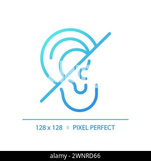 Hearing loss gradient linear vector icon Stock Vector