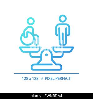 Equality and diversity gradient linear vector icon Stock Vector