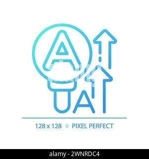 Large print for visually impaired gradient linear vector icon Stock Vector