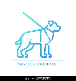 Guide dog gradient linear vector icon Stock Vector