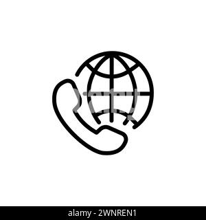 Global communications vector sketch icon isolated on background. Hand drawn Global communications icon. Global communications sketch icon for infograp Stock Vector