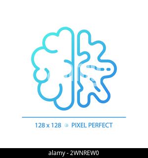 Alzheimer brain gradient linear vector icon Stock Vector
