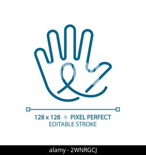 Down syndrome light blue icon Stock Vector