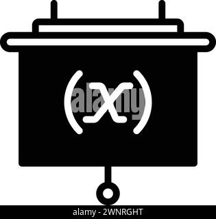 Icon for variable,mathematics value Stock Vector