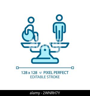 Equality and diversity light blue icon Stock Vector