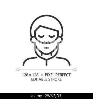 Nasal cannula linear icon Stock Vector