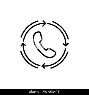 Icon redial call graphic design single icon vector illustration Stock Vector