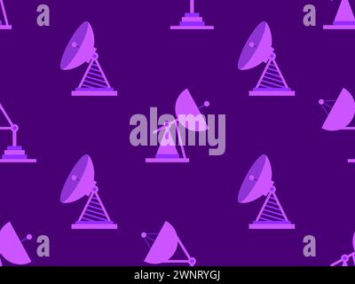 Parabolic antenna seamless pattern. Radio telescope. Satellite dish. Satellite antenna various types. Satellite connection. Design for print, banners Stock Vector