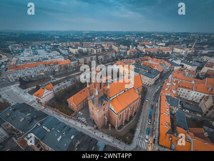 urban panorama from a drone Stock Photo