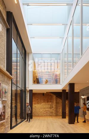 Interior shot of Bar area. Brighton Corn Exchange and Studio Theatre., Brighton, United Kingdom. Architect: Feilden Clegg Bradley Studios LLP, 2023. Stock Photo