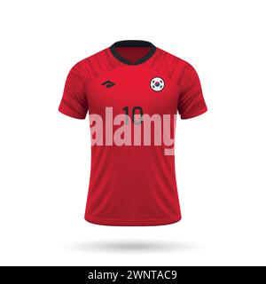 3d realistic soccer jersey South Africa national team, shirt template