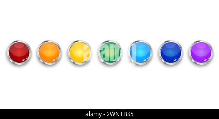 Glossy web buttons. Vector illustration. EPS 10. stock image. Stock Vector