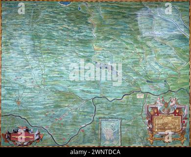 Antique world maps HQ – Duchy of Mantua 1583, 330x431 Stock Photo