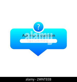 Ask me question social media sticker. Template icon, user interface question sign. Vector illustration. EPS 10. Stock image. Stock Vector