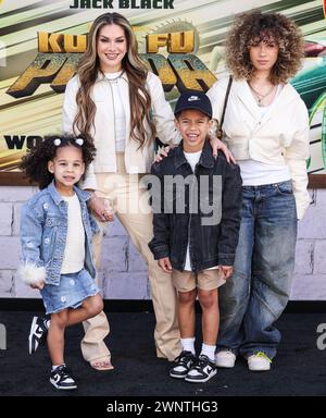 Los Angeles, United States. 03rd Mar, 2024. LOS ANGELES, CALIFORNIA, USA - MARCH 03: Zaia Boss, Allison Holker, Maddox Laurel Boss and Weslie Fowler arrive at the World Premiere Of DreamWorks Animation And Universal Pictures' 'Kung Fu Panda 4' held at AMC The Grove 14 on March 3, 2024 in Los Angeles, California, United States. (Photo by Xavier Collin/Image Press Agency) Credit: Image Press Agency/Alamy Live News Stock Photo