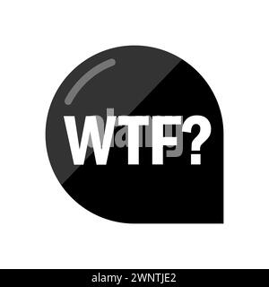 WTF message. Blackmessage wtf. Vector illustration. Eps 10. Stock image. Stock Vector
