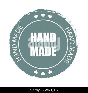 Handmade green circle. The logo is made by hand. Vector illustration. Eps 10. Stock image. Stock Vector