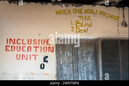 The special needs Inclusive Education Unit at Jambiani Secondary School, Zanzibar, Tanzania Stock Photo
