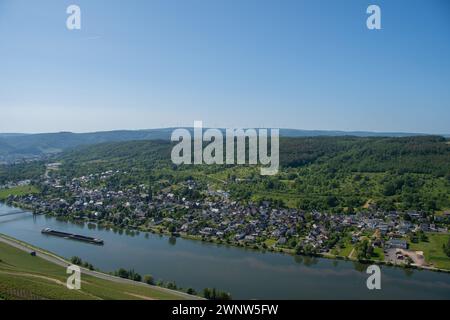 The view from above of 'Wehlen', a district of Bernkastel-Kues Stock Photo