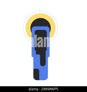 Car polisher machine. Repair auto equipment. Remove scratch on vehicle isolated on white background. Vector illustration of automobile service tools. Stock Vector