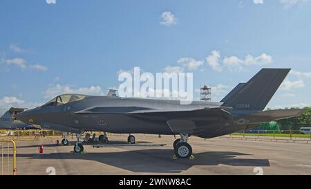 SINGAPORE - MARCH 6, 2024: USAF F-35A Lightning II stealth fighters of ...