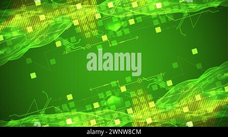 Wireframe Big Data concept. Abstract digital futuristic vector illustration on technology background. Data mining and management concept. Hand drawn a Stock Vector