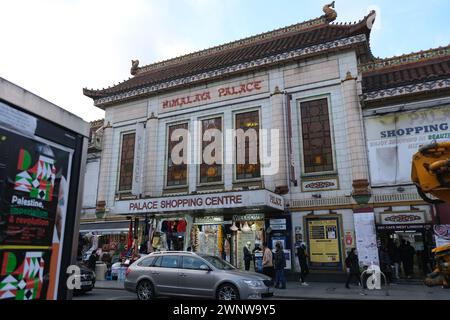 The Palace Shopping Centre in Southall, once the Himalaya Palace Cinema and now a listed building, in Southall, west London Stock Photo