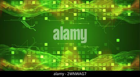 Wireframe Big Data concept. Abstract digital futuristic vector illustration on technology background. Data mining and management concept. Hand drawn a Stock Vector