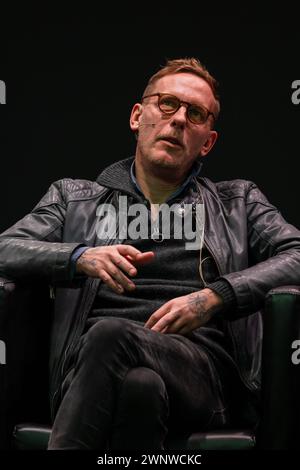 Laurence Fox and Calvin Robinson reunite and talk at event hosted by David Vance and Peter Mcilvenna, Stock Photo