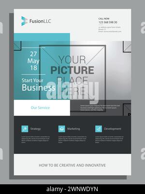 Design annual report, cover, vector template brochures, flyers, presentations or leaflet Stock Vector